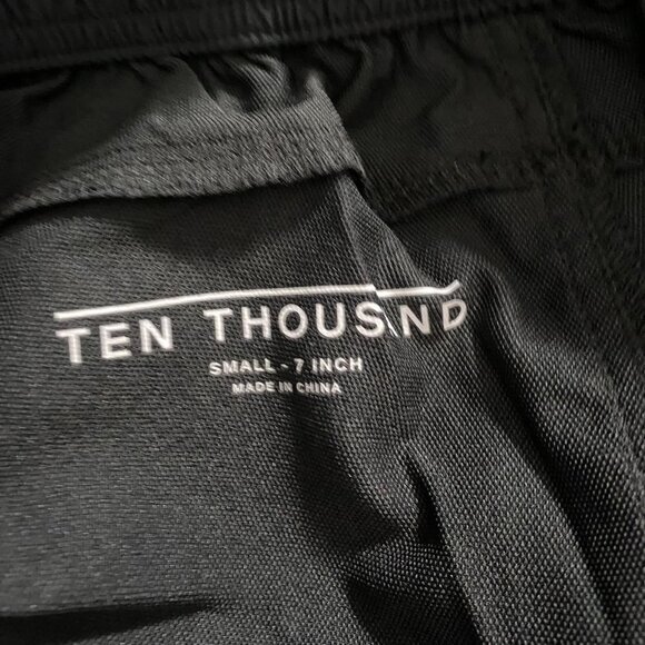 Ten Thousand Shorts Mens Small Black Unlined Athletic Polyester Spandex SS-1370 - Picture 7 of 9
